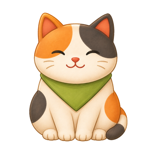 Michu, a calico cat companion